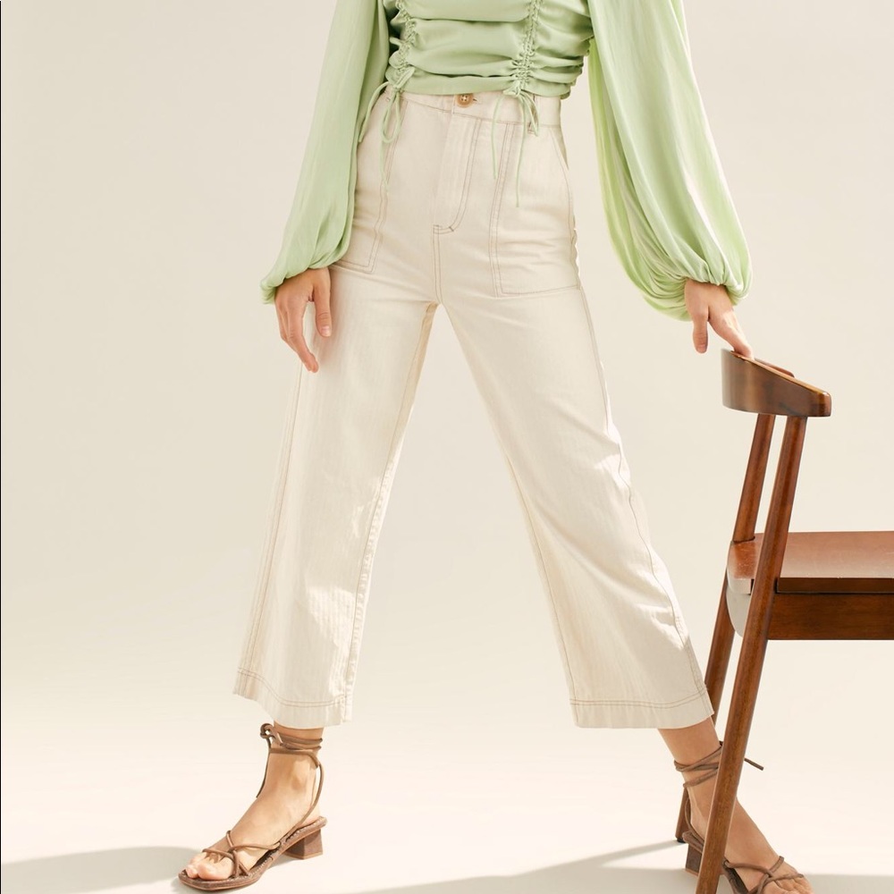 Free people Saturday sun straight leg trousers